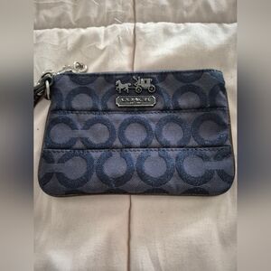 Blue Coach Wristlet